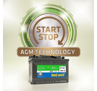 Start Stop Akü Fiyatları - 90 Amper Start Stop İnci Akü - AGM